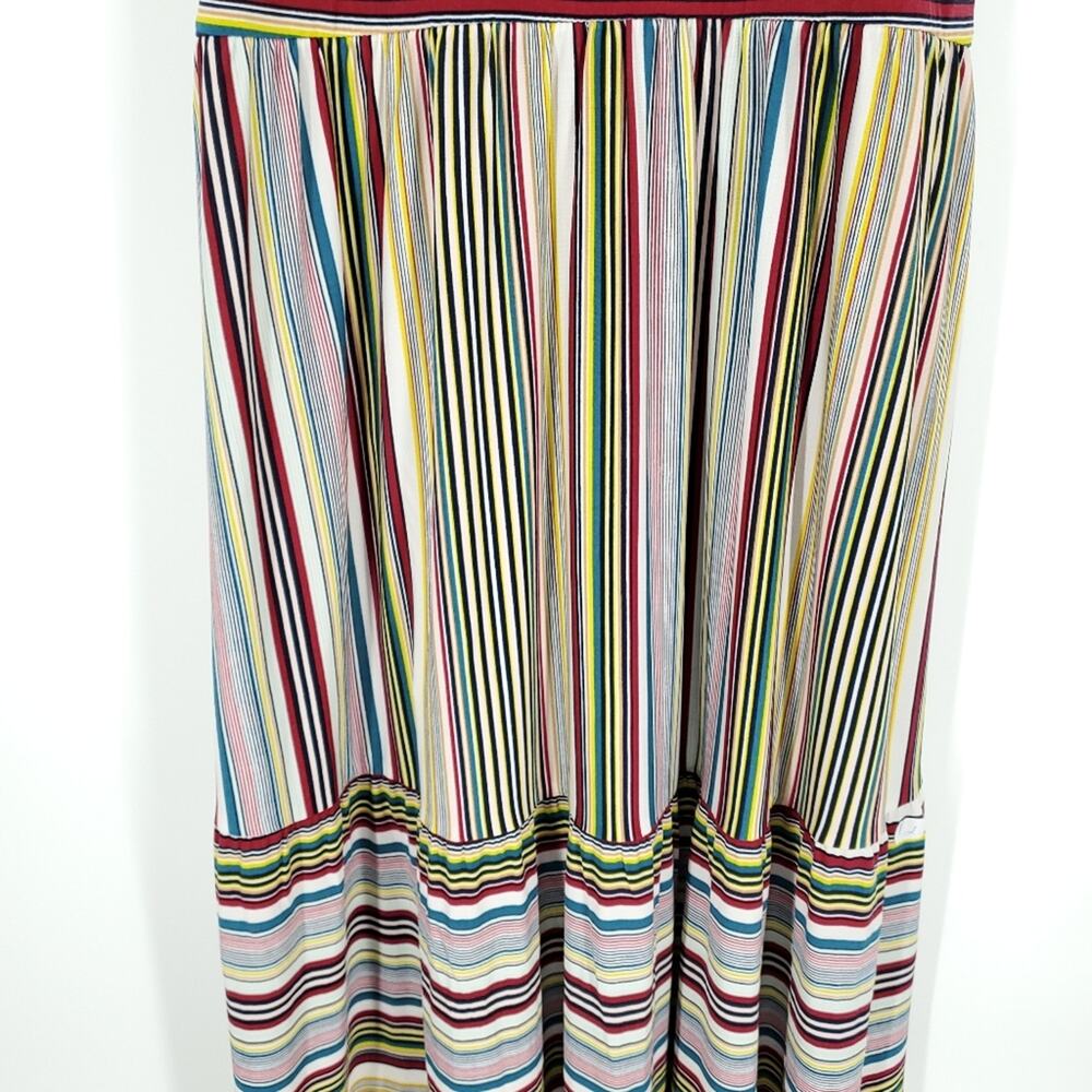 Lane Bryant High Neck Convertible Strap Striped Maxi Dress 18/20 - Picture 5 of 11